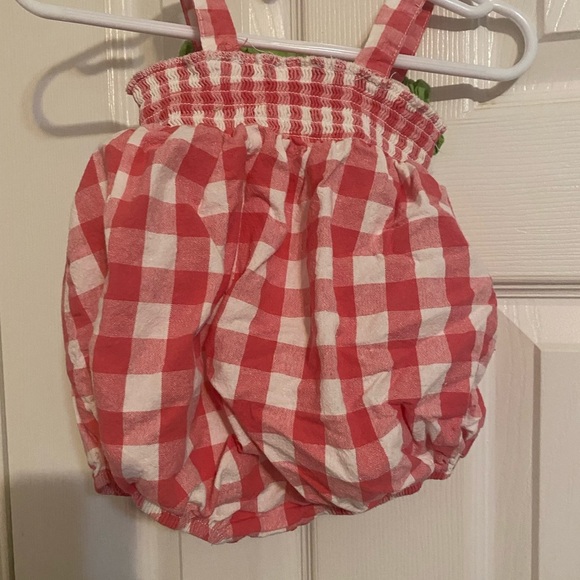 Smocked Gingham Bunny Romper - Picture 6 of 7